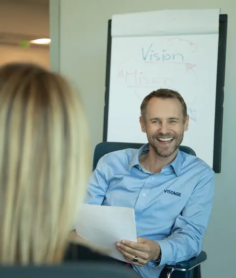 Niels Lameijer coaching an executive